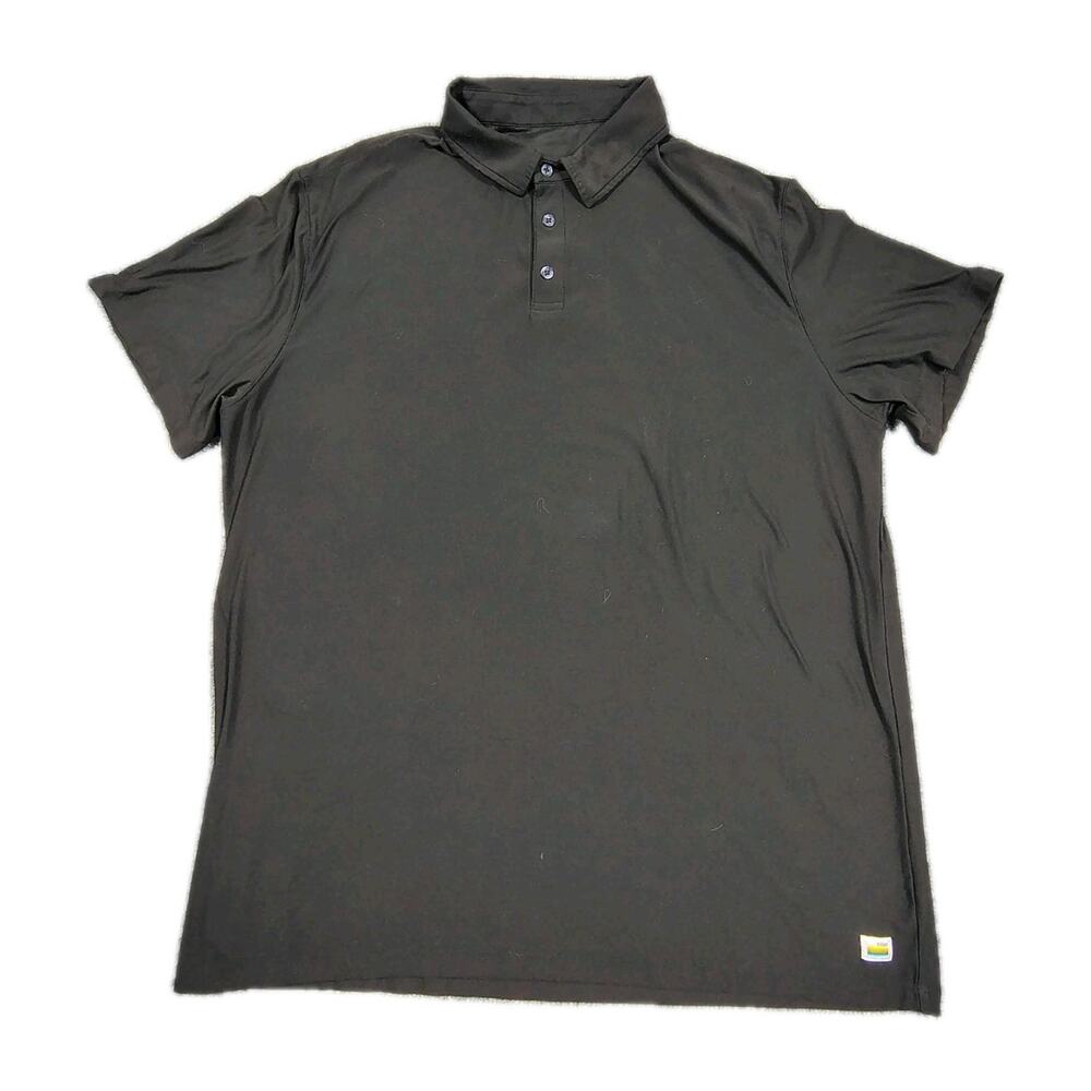 Vuori Strato Tech Polo Shirt Men's XL Black Performance Lightweight Active V188